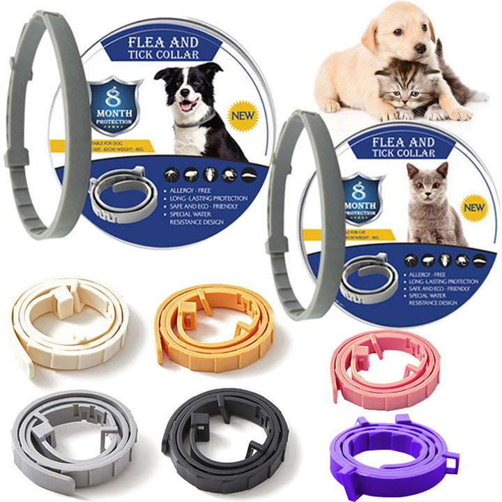 Zeckenhalsband für Hunde & Katzen, bietet 8+ Monate natürlichen Schutz vor Zecken & Flöhen. Wasserdicht & langwirkend.