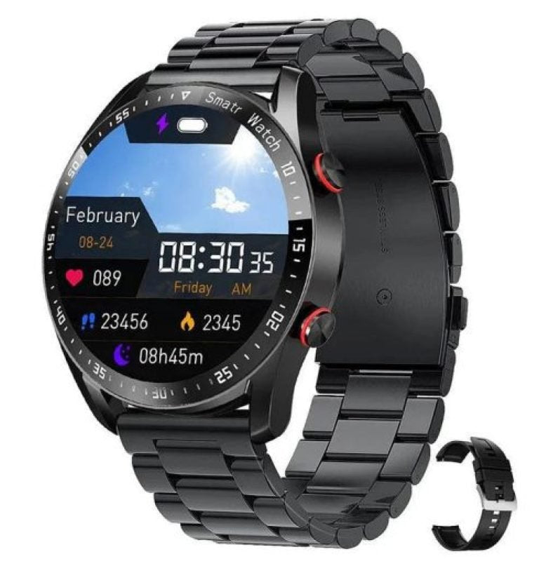 Elegante Zelara20250404 Damenuhr Smartwatch am Handgelenk, perfekt für Fitness & Alltag.