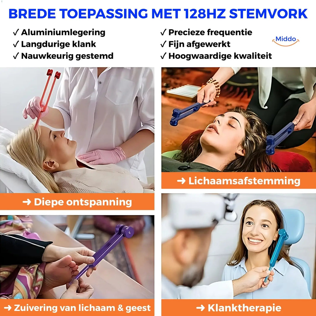 ZenTonic Stimmgabel in Hand gehalten, bereit für Energiearbeit & Entspannung.