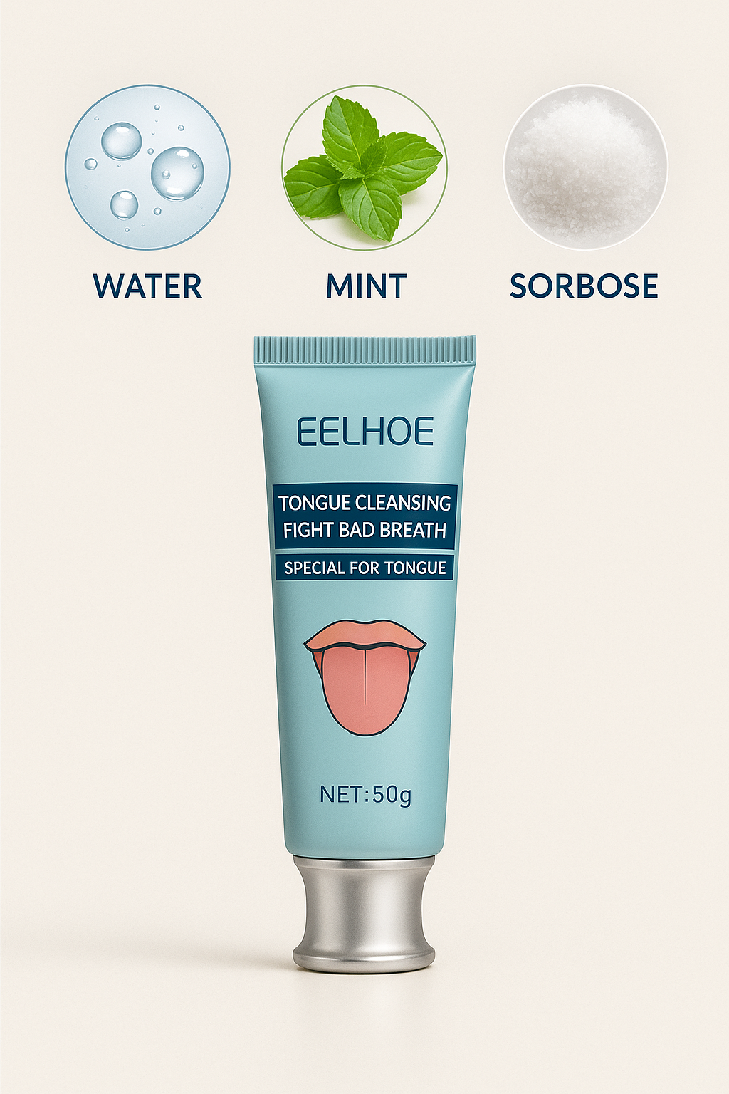 Zungenreiniger & Zungen-Gel Set zur umfassenden Mundhygiene. Entfernt Bakterien für frischen Atem & Zungenpflege.