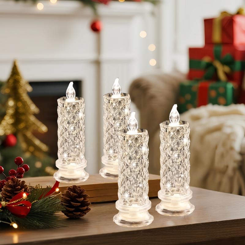 LED-Kerzen-Set (2 Stk.) für romantische Beleuchtung; flammenlos, perfekt für entspannte Atmosphäre.