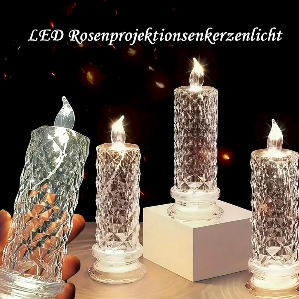 Wohnaccessoires: 2 realistische LED-Kerzen, flammenlos, ideal für Gartenparty oder Terrassen-Beleuchtung.